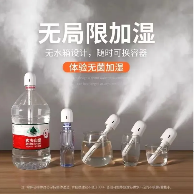 USB加湿器卧室家用车载办公桌面喷雾补水仪车载加湿器小型便携...