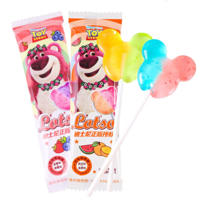 迪士尼（DISNEY）双味棒棒糖喜糖草莓熊结婚糖果订婚伴...